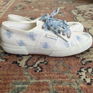 Superga x LoveShackFancy Floral Canvas Sneaker Morning Mist 9.5